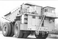 The dump truck with payload capacity of 280 tonnes